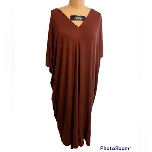 Universal Standard Teresa V Neck Dress In Cinnamon - Petite Large